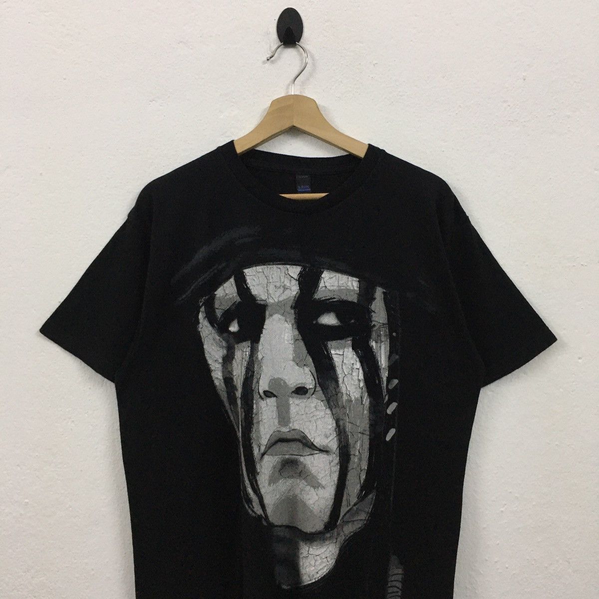 Disney Rare Movie Lone Ranger Johnny Depp Big Face Print Tshirt Size US L / EU 52-54 / 3 - 5 Thumbnail
