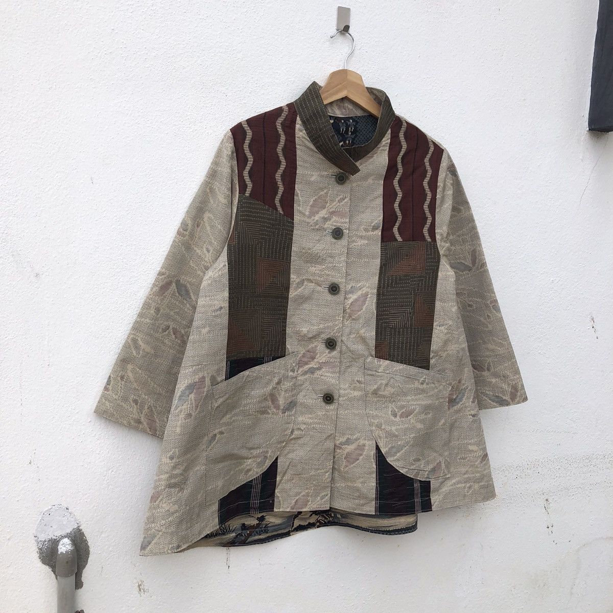 Japanese Brand VINTAGE JAPANESE TRADITIONAL RARE PRINTED BUTTON JACKET Size US M / EU 48-50 / 2 - 3 Thumbnail
