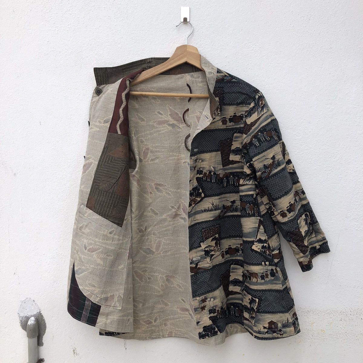 Japanese Brand VINTAGE JAPANESE TRADITIONAL RARE PRINTED BUTTON JACKET Size US M / EU 48-50 / 2 - 10 Thumbnail