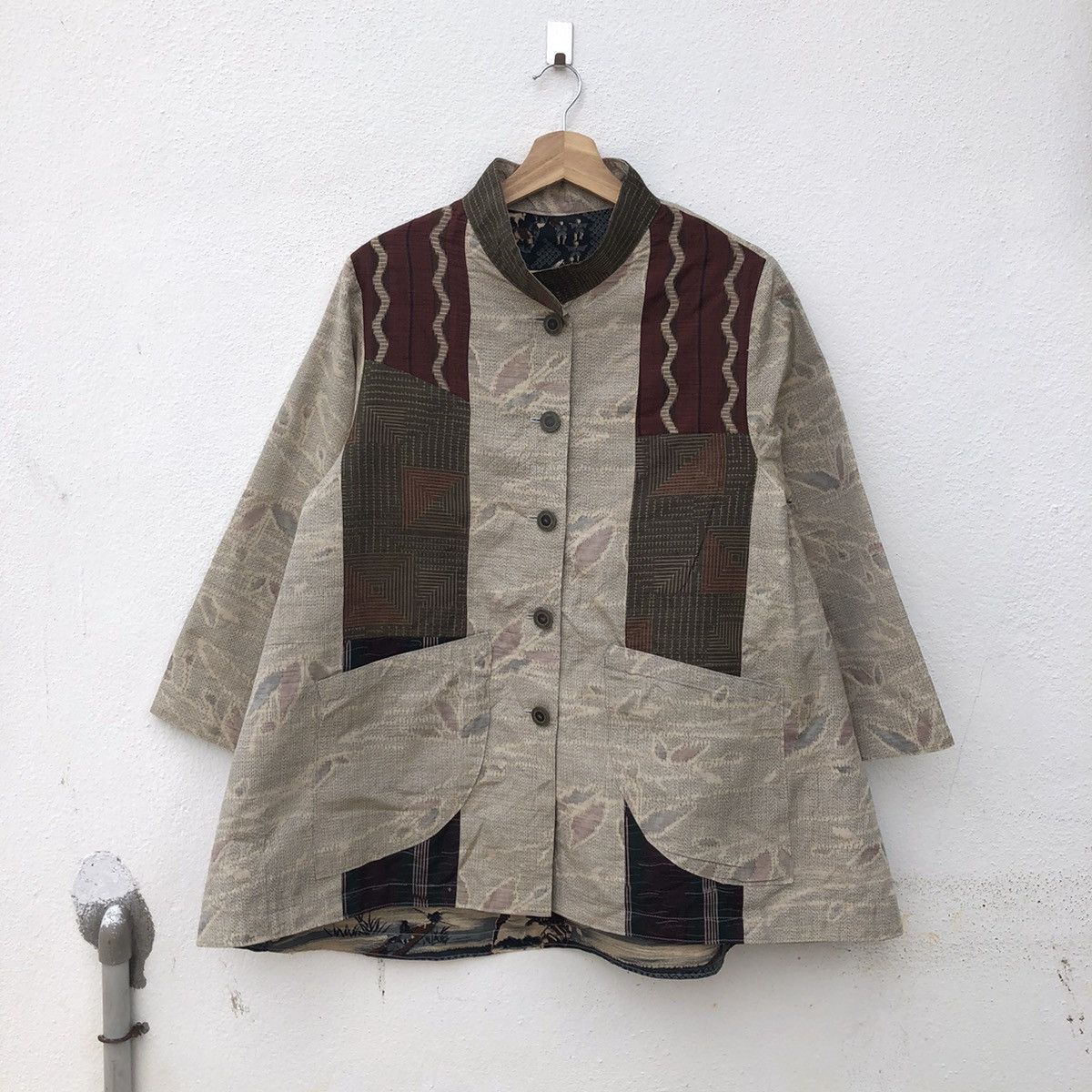 Japanese Brand VINTAGE JAPANESE TRADITIONAL RARE PRINTED BUTTON JACKET Size US M / EU 48-50 / 2 - 2 Thumbnail