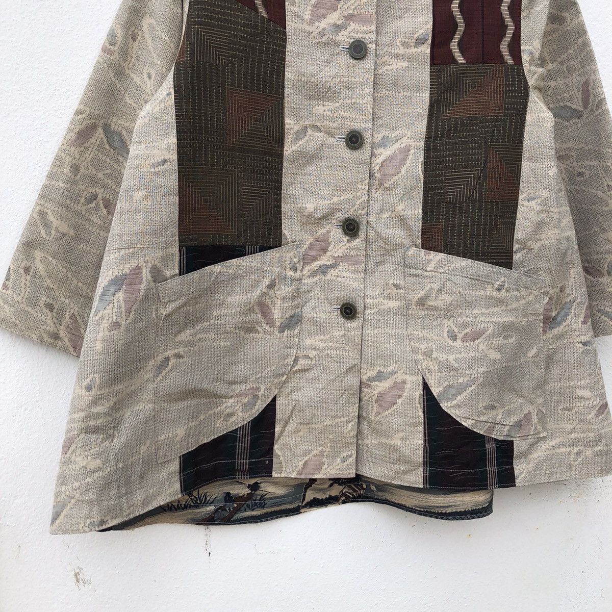 Japanese Brand VINTAGE JAPANESE TRADITIONAL RARE PRINTED BUTTON JACKET Size US M / EU 48-50 / 2 - 5 Thumbnail