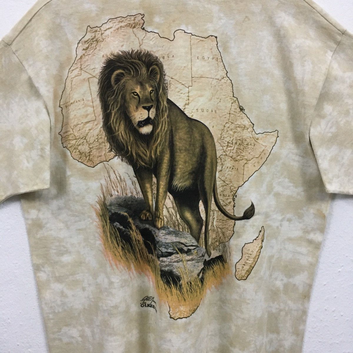 Habitat × Liquid Blue × Vintage Rare Vintage 1994 Lion Liquid Blue Fullprint Tshirt Size US XL / EU 56 / 4 - 13 Thumbnail