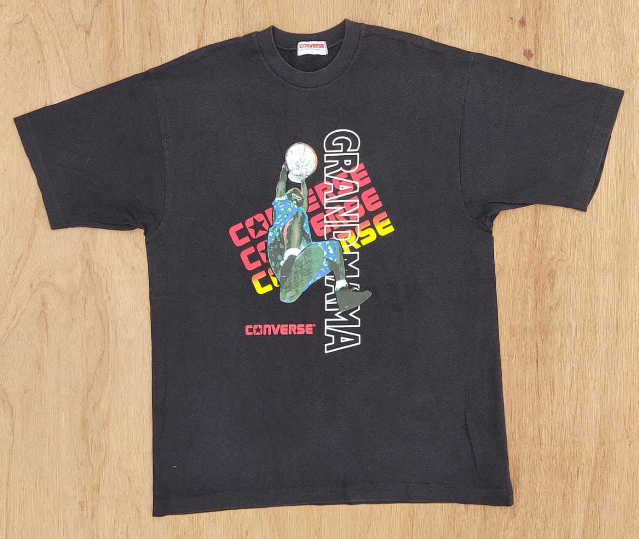 image of Vintage Tee Converse C16 in Black, Men's (Size Large)