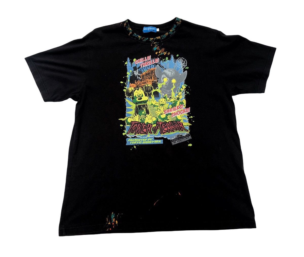 Disney 🔥Vintage 90’s Tower of Terror Glow in The Dark T-shirt🔥 Size US L / EU 52-54 / 3 - 1 Thumbnail