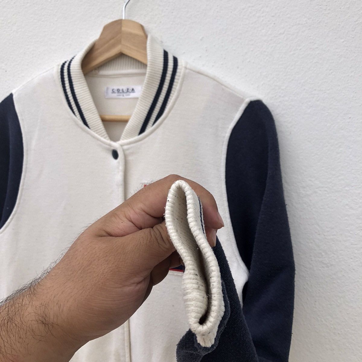 Japanese Brand COLZA VINTAGE VARSITY JACKET BIG LOGO Size US L / EU 52-54 / 3 - 4 Thumbnail