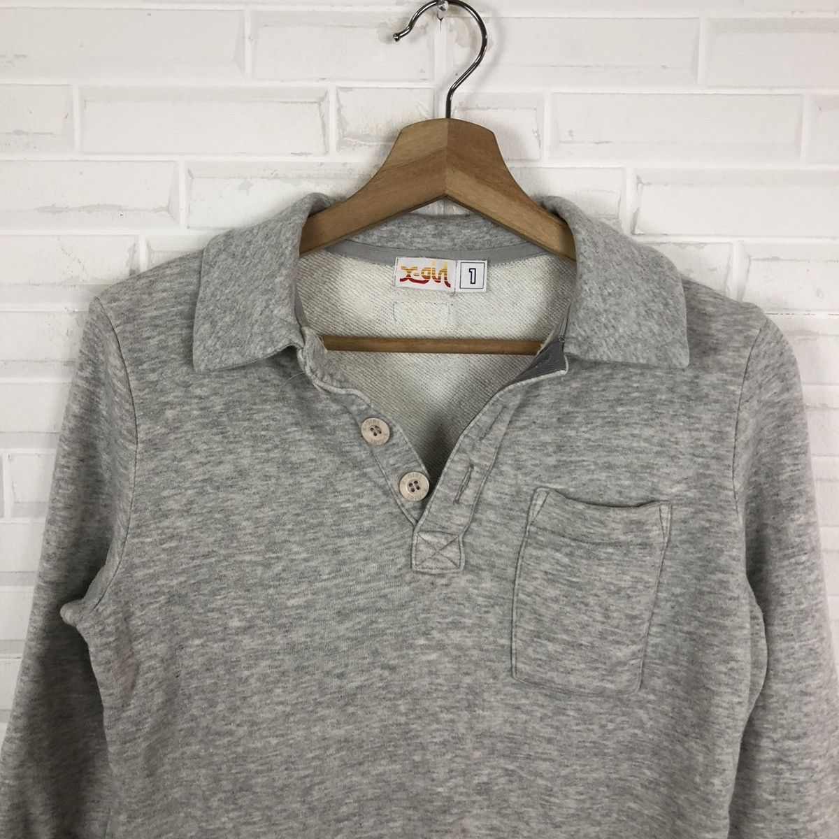 Japanese Brand X GIRL COLLAR SWEATSHIRT COLLAGE RILEX STYLE Size US S / EU 44-46 / 1 - 3 Thumbnail