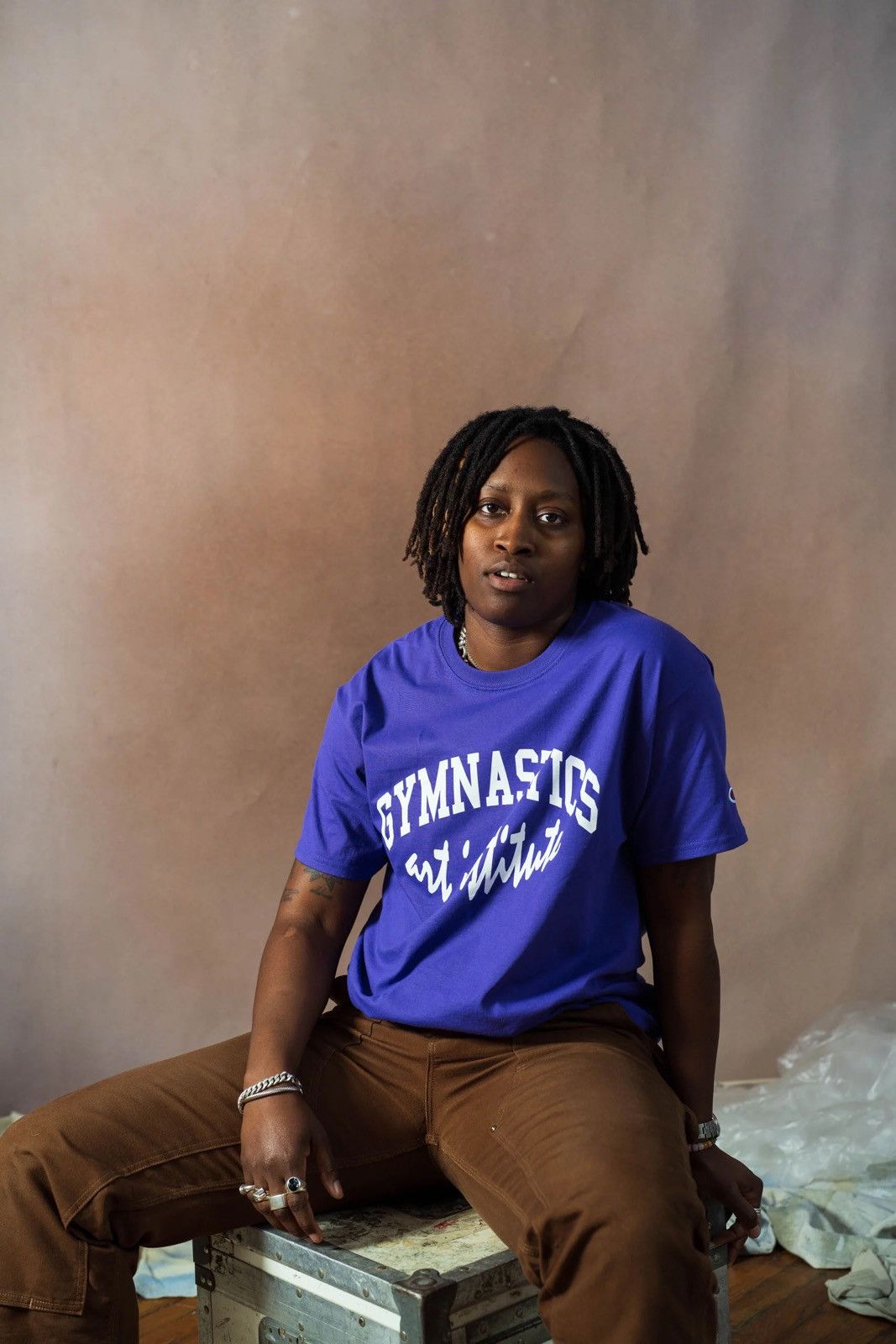 Champion Small Purple Brooklyn Museum Gymnastics Art Institute Shirt Size US S / EU 44-46 / 1 - 8 Thumbnail