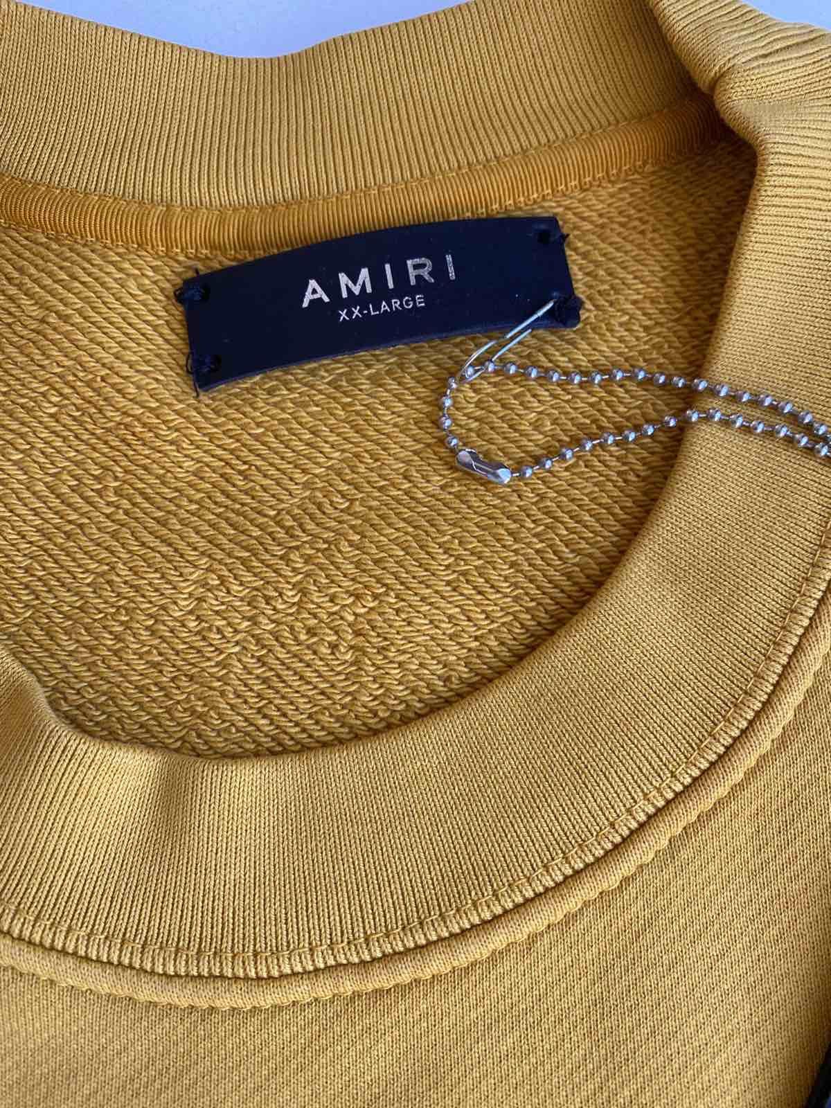 Amiri Paisley Logo Yellow Sweatshirt Size US XXL / EU 58 / 5 - 4 Thumbnail