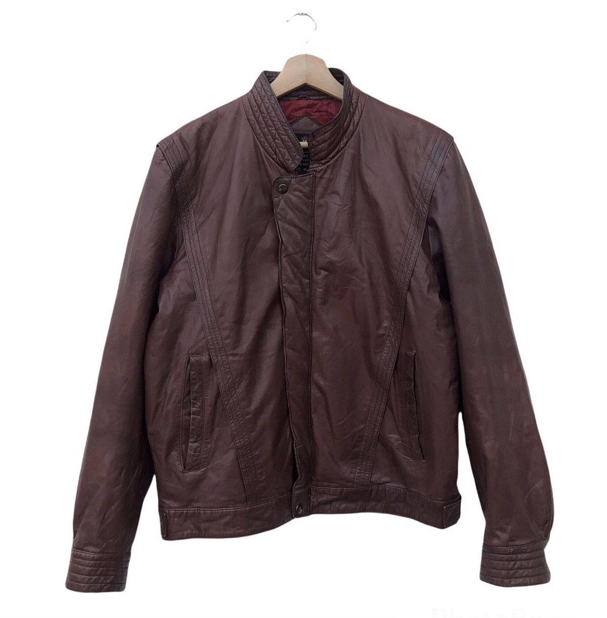 Japanese Brand VINTAGE SOFT LEATHER BIKER JACKET THE ROSSANO COLLECTIONS Size US M / EU 48-50 / 2 - 1 Thumbnail