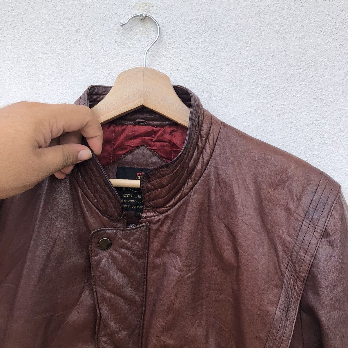 Japanese Brand VINTAGE SOFT LEATHER BIKER JACKET THE ROSSANO COLLECTIONS Size US M / EU 48-50 / 2 - 6 Thumbnail