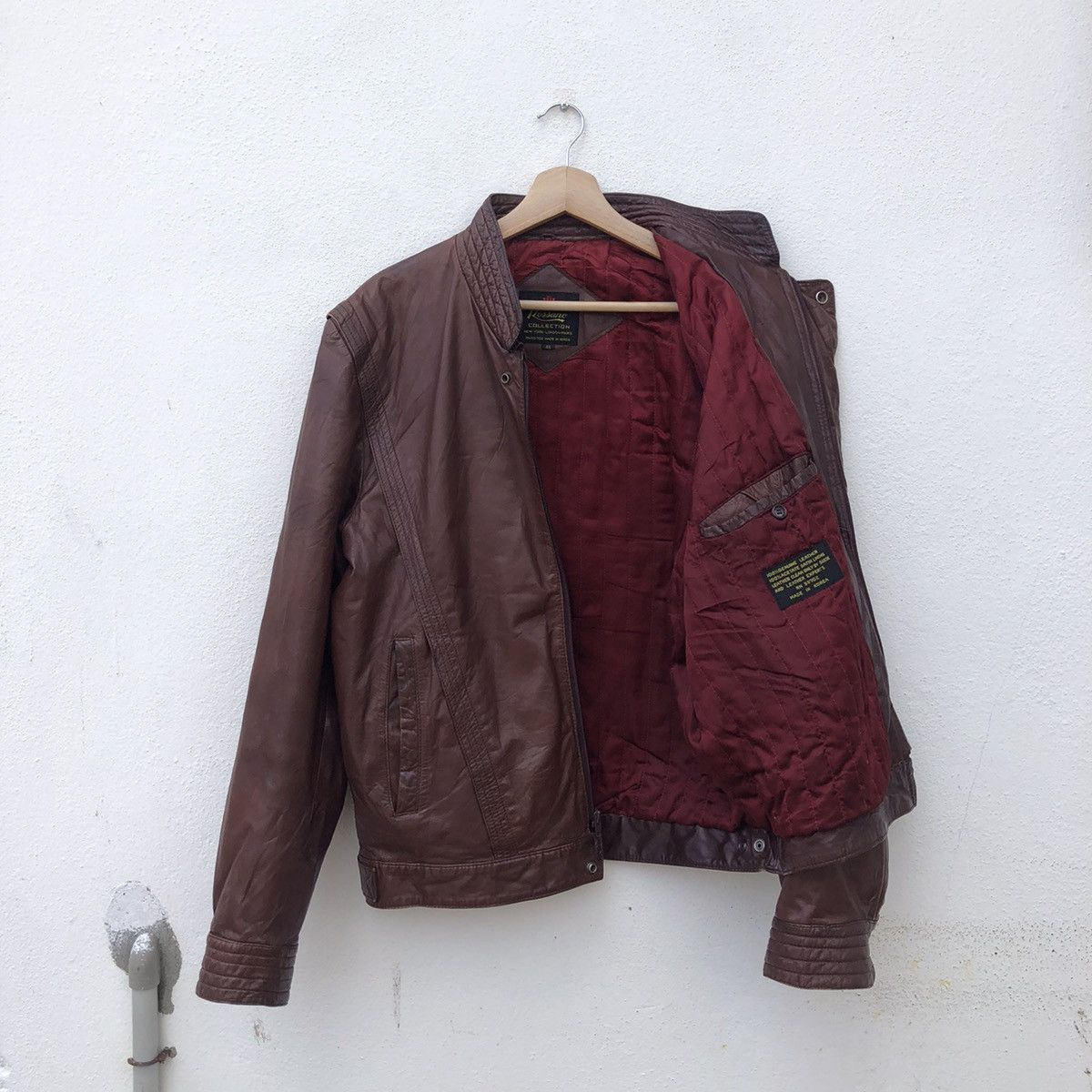 Japanese Brand VINTAGE SOFT LEATHER BIKER JACKET THE ROSSANO COLLECTIONS Size US M / EU 48-50 / 2 - 9 Thumbnail