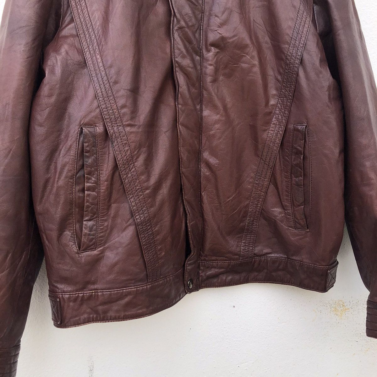 Japanese Brand VINTAGE SOFT LEATHER BIKER JACKET THE ROSSANO COLLECTIONS Size US M / EU 48-50 / 2 - 4 Thumbnail