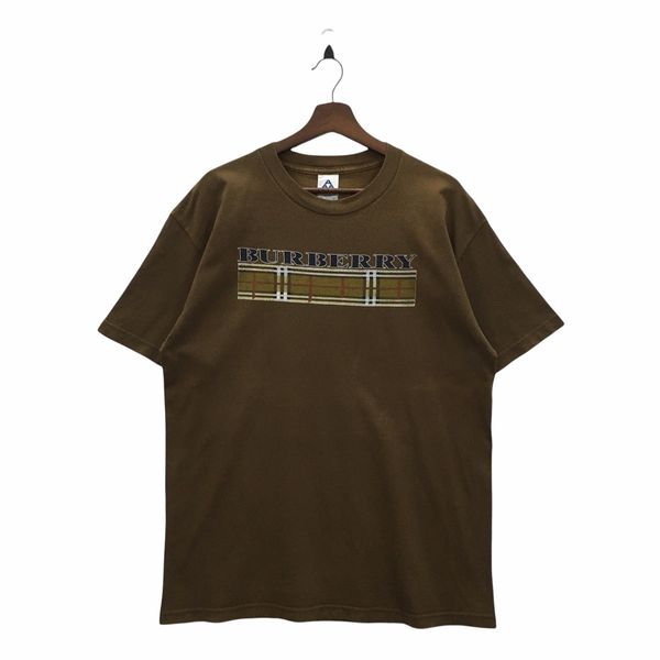 Vintage Rare Vintage 00s Bootleg BURBERRY Big Logo Tshirt Grailed