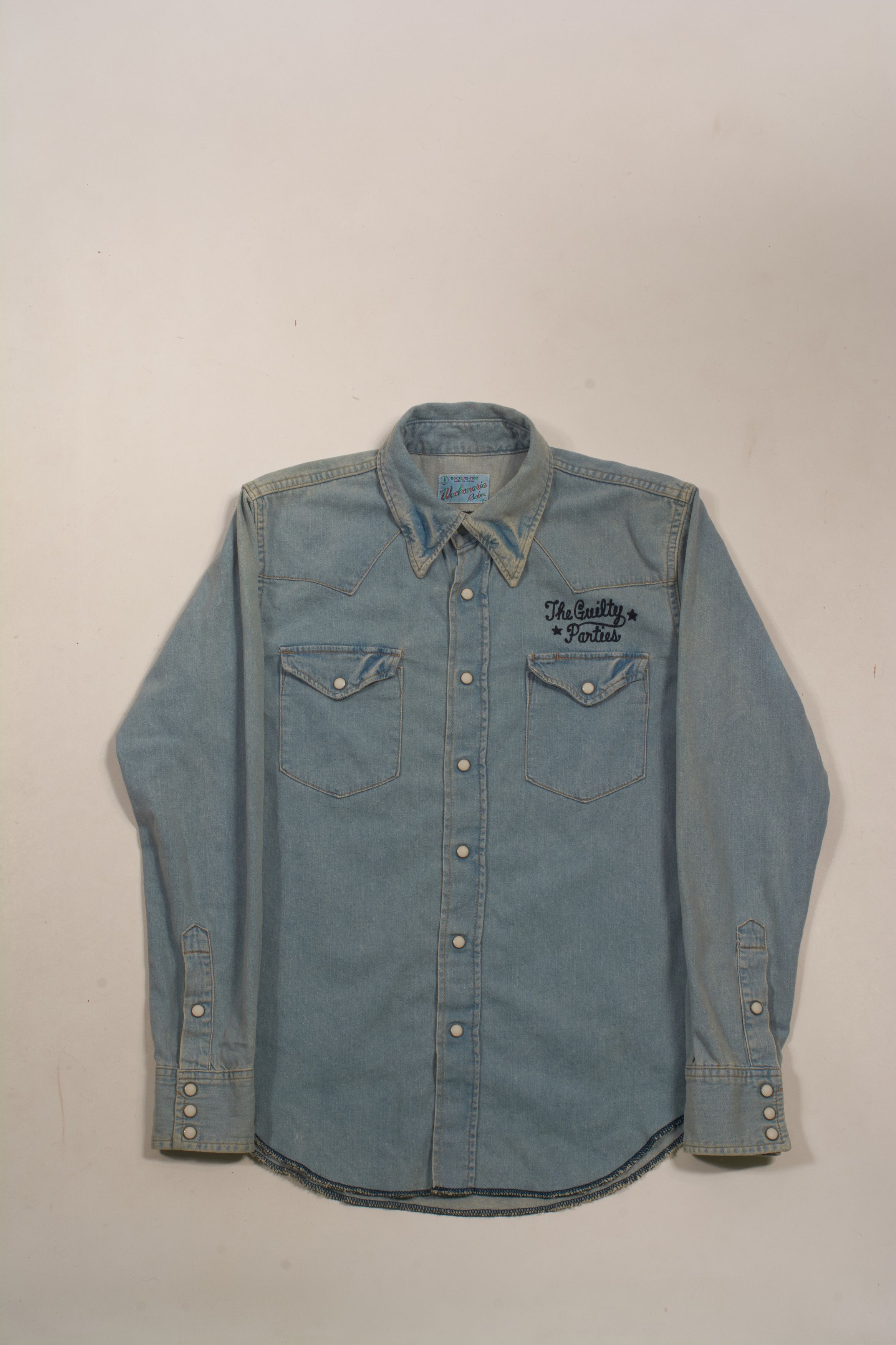 Wacko Maria Pussy Hole Gang Embroidered Denim Shirt Size US S / EU 44-46 / 1 - 2 Thumbnail