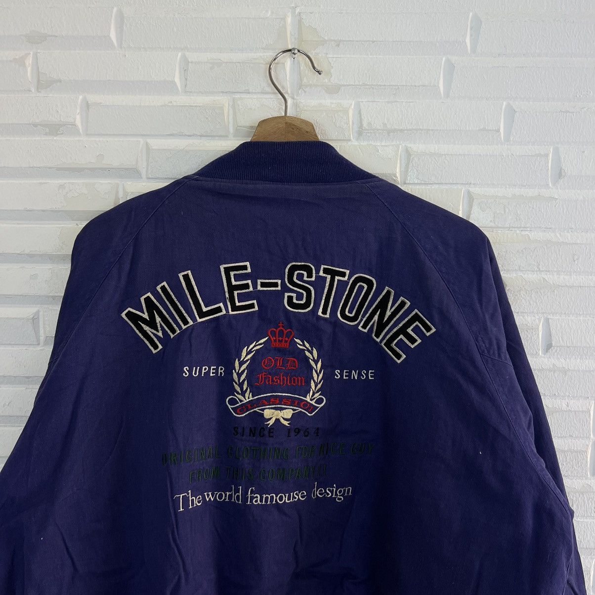 Japanese Brand VINTAGE MILE STONE BOMBER JACKET REVERSIBLE BIG LOGO Size US L / EU 52-54 / 3 - 8 Thumbnail