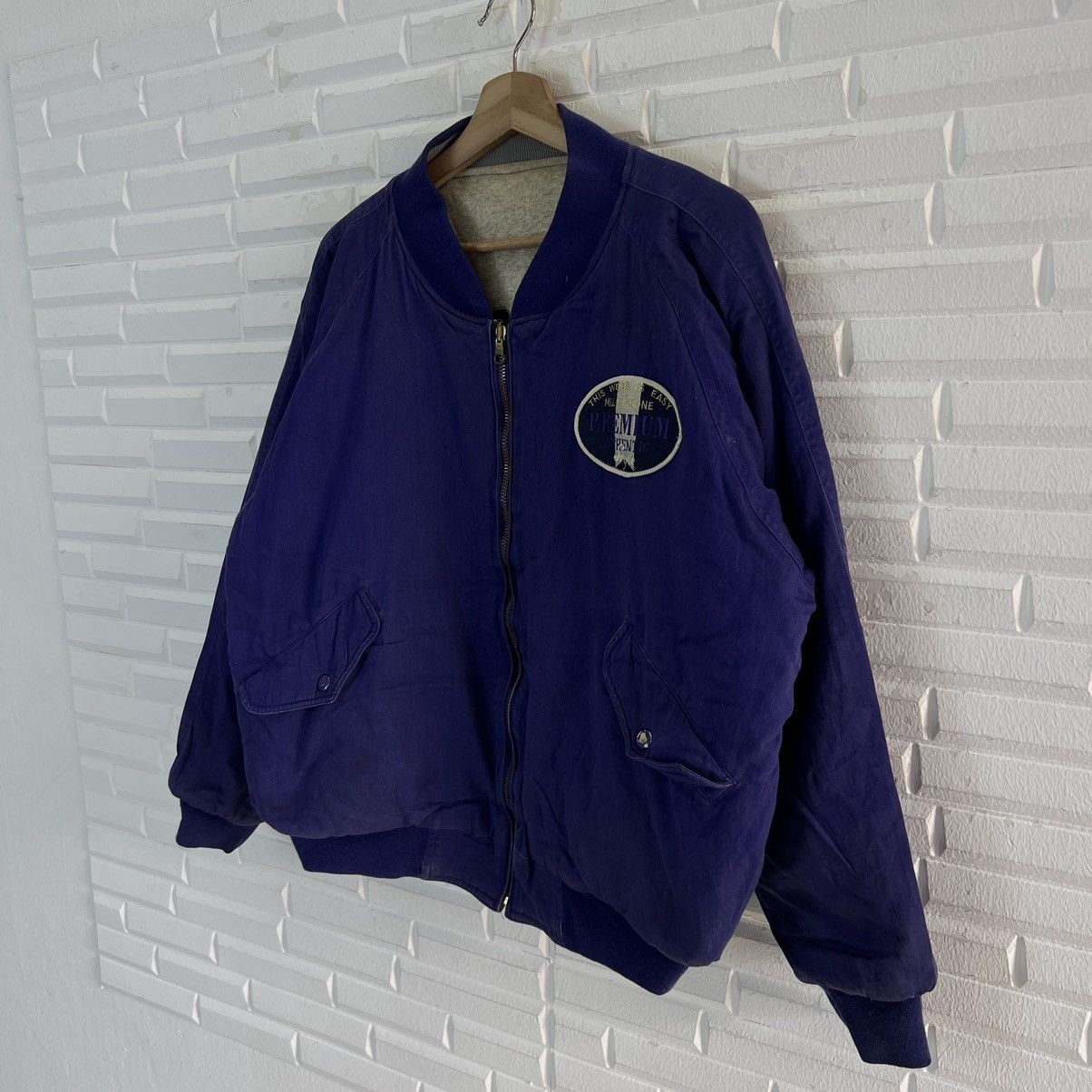 Japanese Brand VINTAGE MILE STONE BOMBER JACKET REVERSIBLE BIG LOGO Size US L / EU 52-54 / 3 - 4 Thumbnail