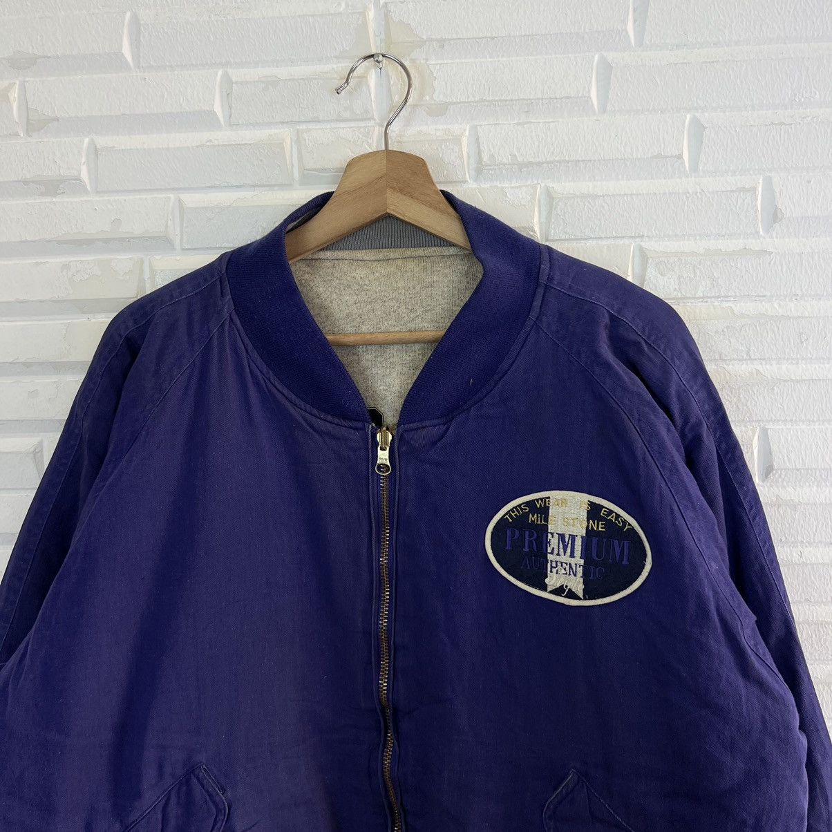 Japanese Brand VINTAGE MILE STONE BOMBER JACKET REVERSIBLE BIG LOGO Size US L / EU 52-54 / 3 - 5 Thumbnail