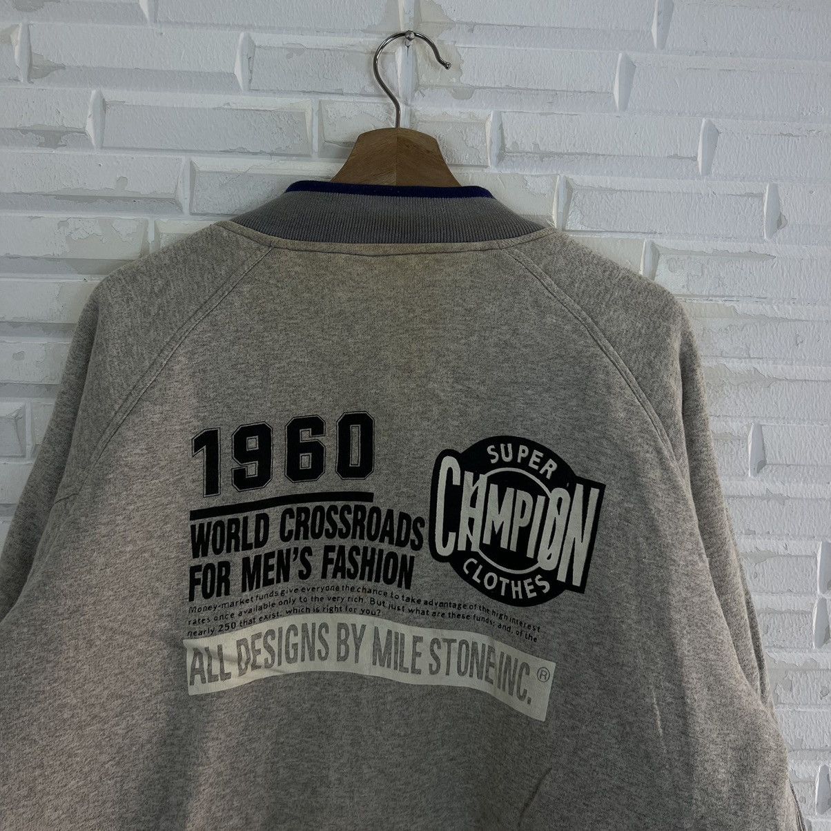 Japanese Brand VINTAGE MILE STONE BOMBER JACKET REVERSIBLE BIG LOGO Size US L / EU 52-54 / 3 - 12 Thumbnail