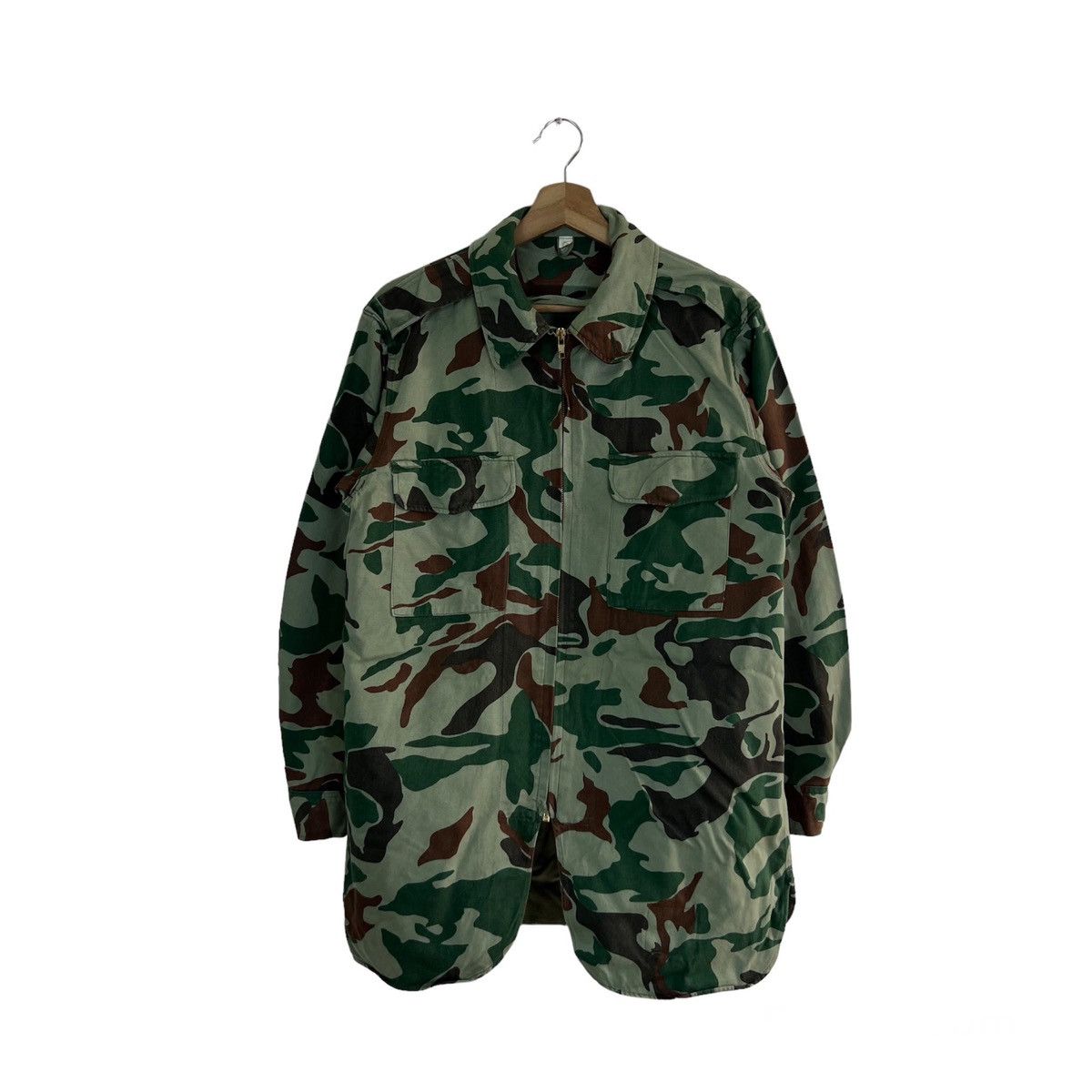 VINTAGE SURVIVAL JACKET CAMO ARMY MILITARY US ISSUE DESIGN