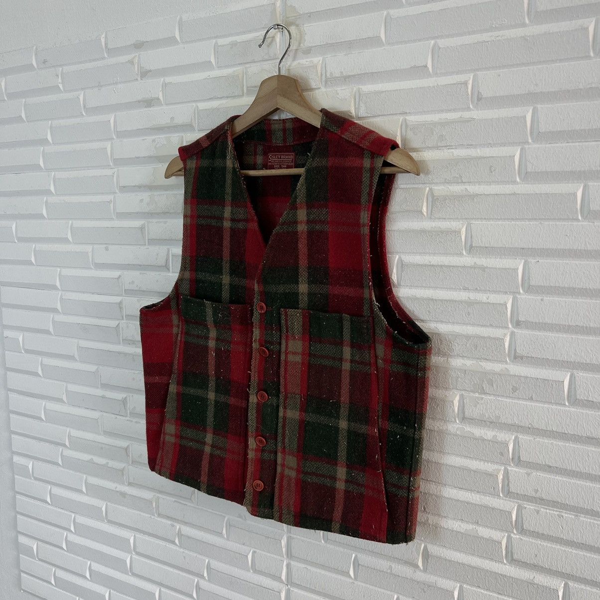 Vintage VINTAGE SISLEY BRAND MADE IN ITALY TARTAN DESIGN VEST Size US S / EU 44-46 / 1 - 2 Thumbnail