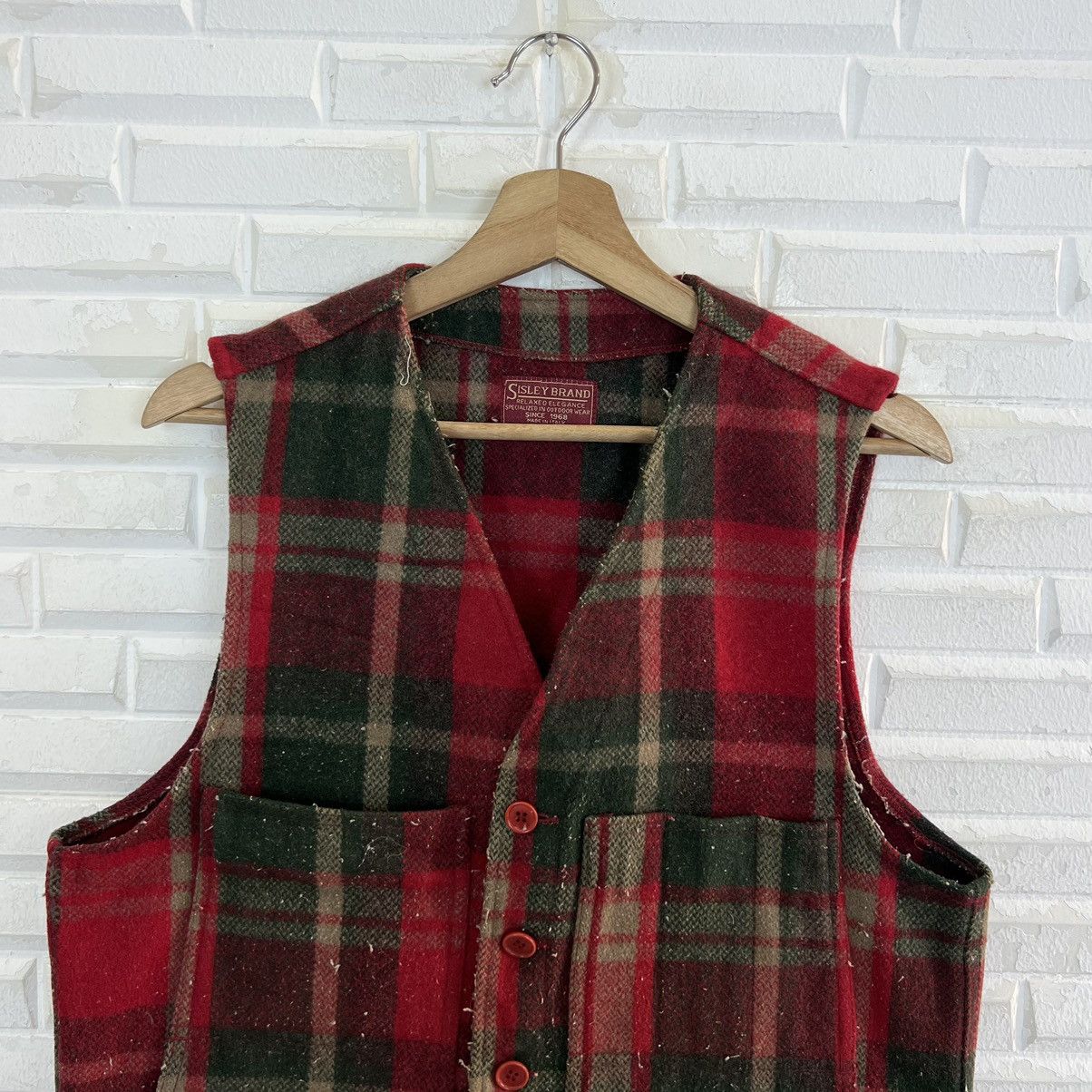 Vintage VINTAGE SISLEY BRAND MADE IN ITALY TARTAN DESIGN VEST Size US S / EU 44-46 / 1 - 3 Thumbnail