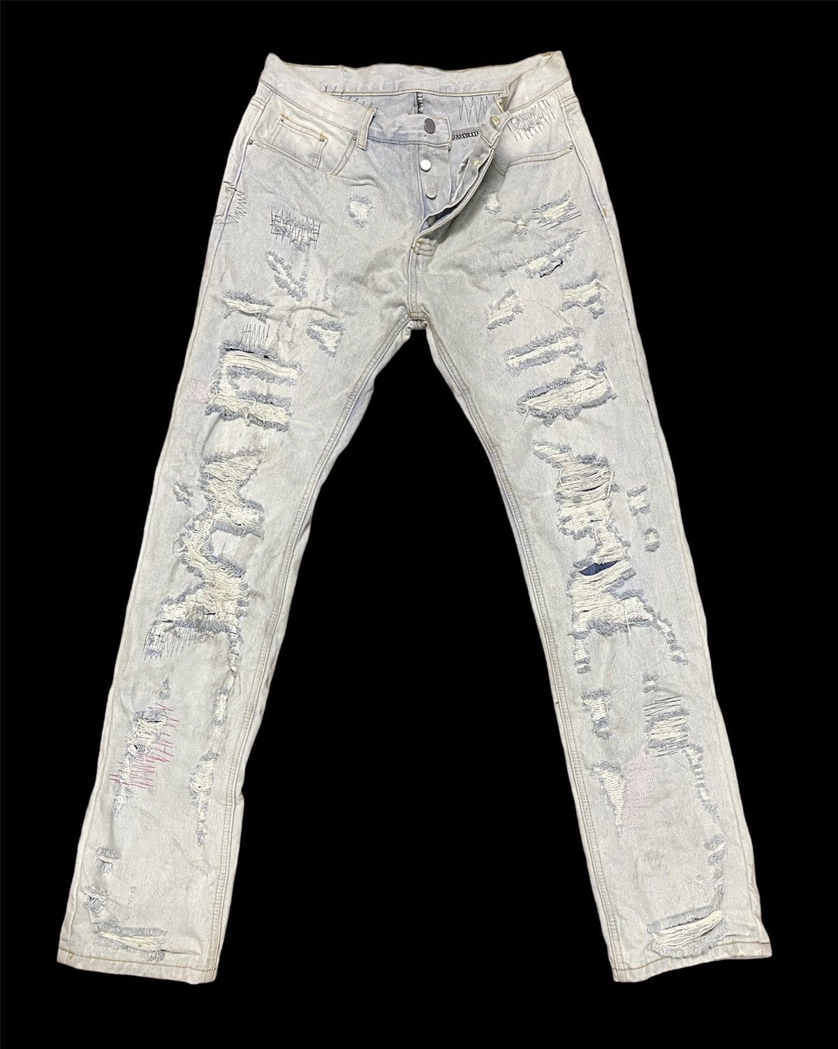 MNML Mnml distressed jeans design Size US 33 - 1 Thumbnail