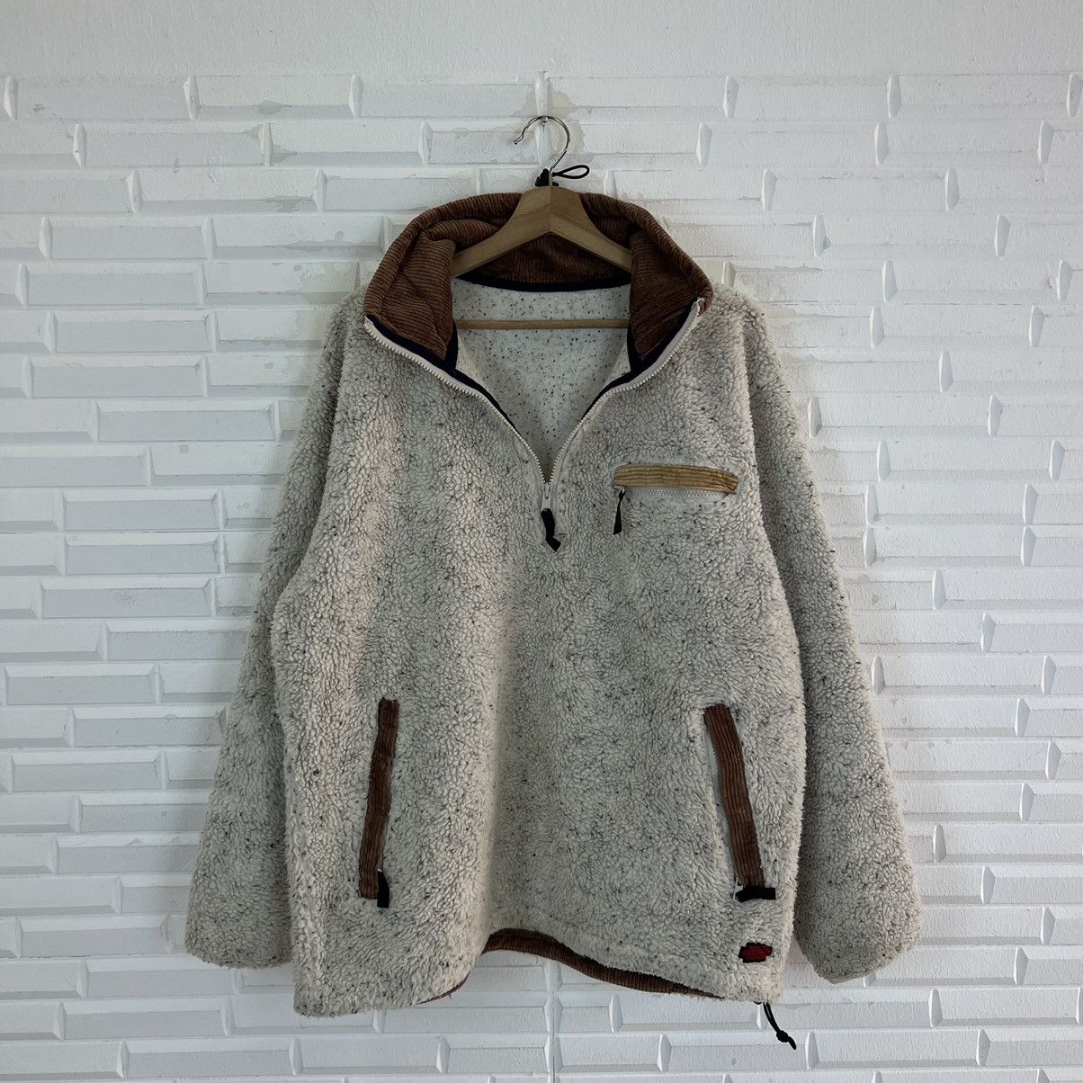 Japanese Brand VINTAGE NAUGHTINESS EXCITING SPORT DIP PILE FLEECE JACKET Size US M / EU 48-50 / 2 - 9 Thumbnail