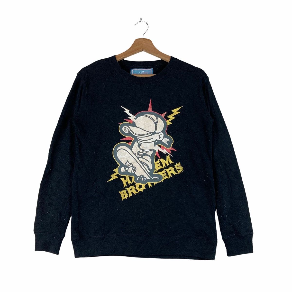 Vintage Vintage SWEATSHIRT HARLEM BROTHERS pullover jumper Size US S / EU 44-46 / 1 - 1 Thumbnail