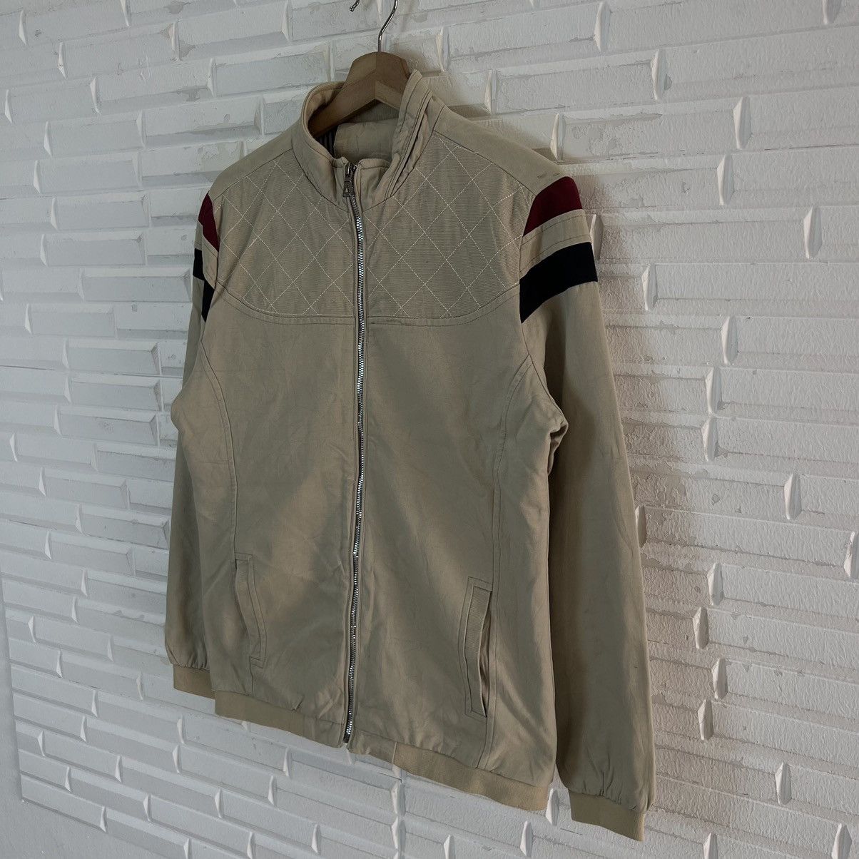 Japanese Brand RARE QUILTED ZIPPER JACKET JAPAN FABRIC RIDER WEAR Size US M / EU 48-50 / 2 - 2 Thumbnail