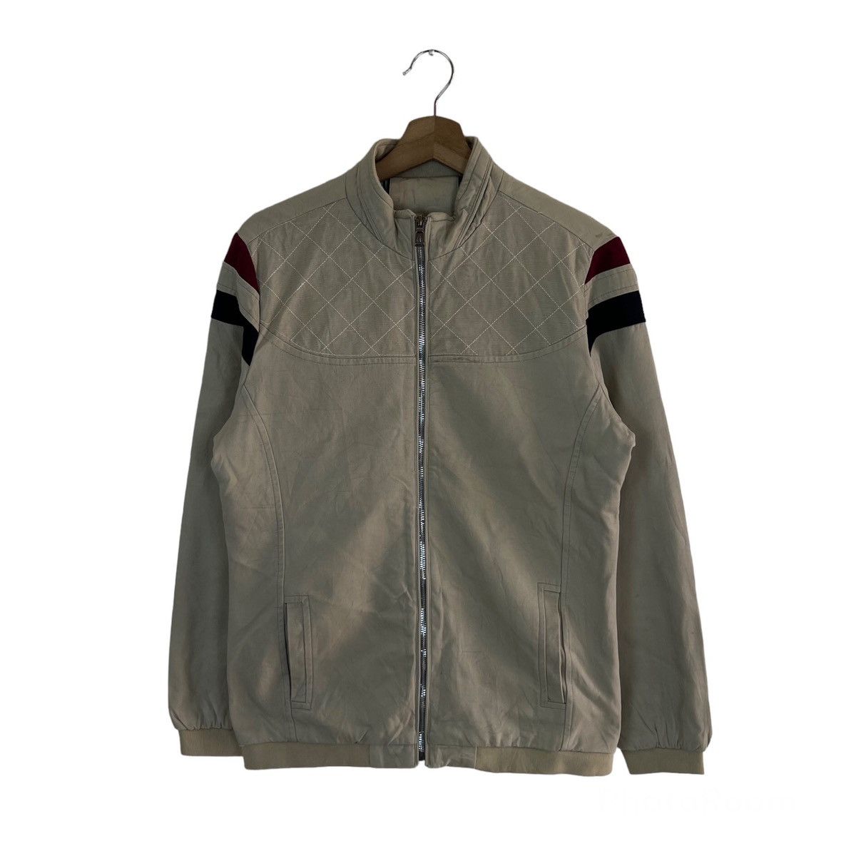 Japanese Brand RARE QUILTED ZIPPER JACKET JAPAN FABRIC RIDER WEAR Size US M / EU 48-50 / 2 - 1 Thumbnail