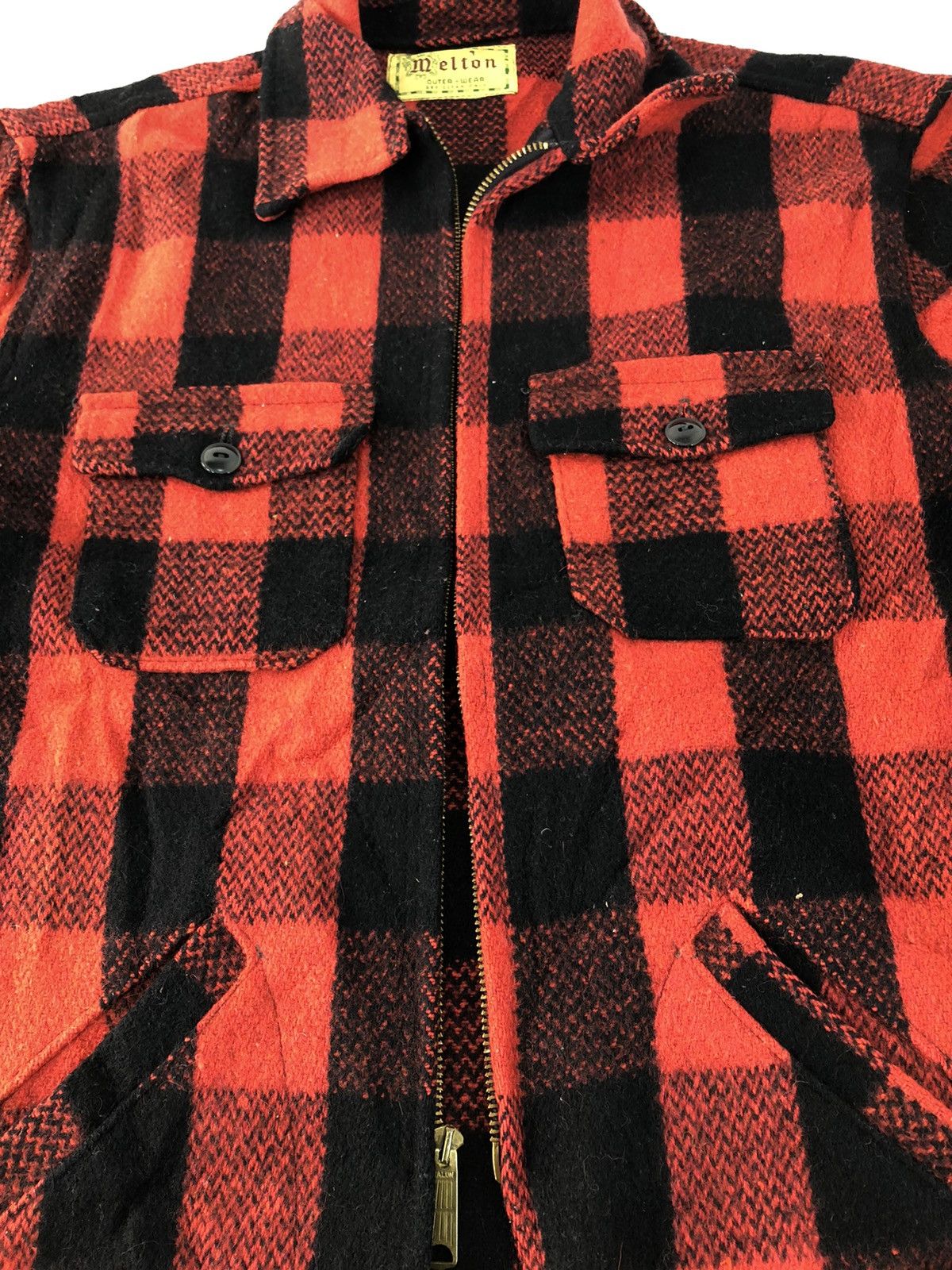 Flannel × Vintage 70s Melton’s Padded Flannel Zipper Plaid Checked Outer Wear Size US XL / EU 56 / 4 - 5 Thumbnail