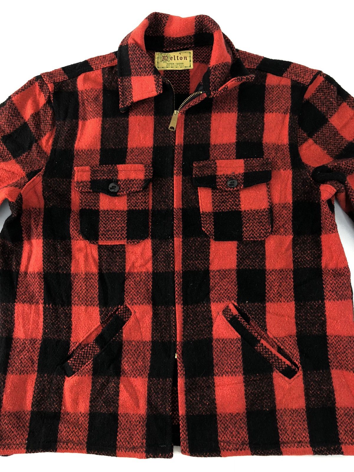 Flannel × Vintage 70s Melton’s Padded Flannel Zipper Plaid Checked Outer Wear Size US XL / EU 56 / 4 - 3 Thumbnail