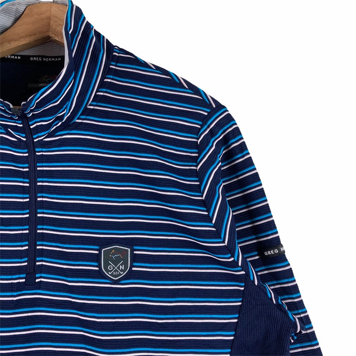 Greg Norman Vintage GREG NORMAN half zip pullover jumper Size US L / EU 52-54 / 3 - 3 Thumbnail