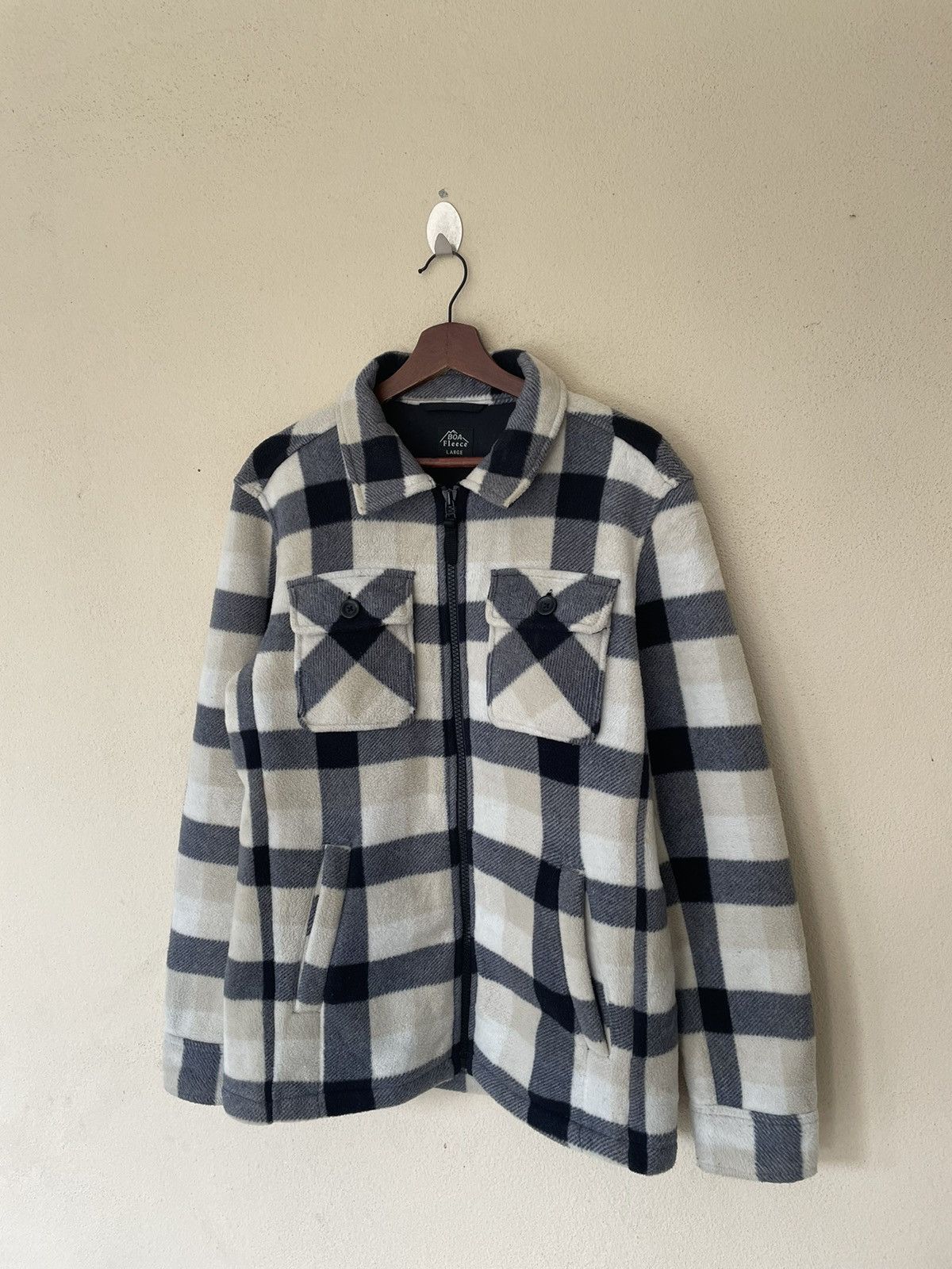 Japanese Brand × Uniqlo UNIQLO BOA FLEECE TARTAN JACKET Size US M / EU 48-50 / 2 - 2 Thumbnail