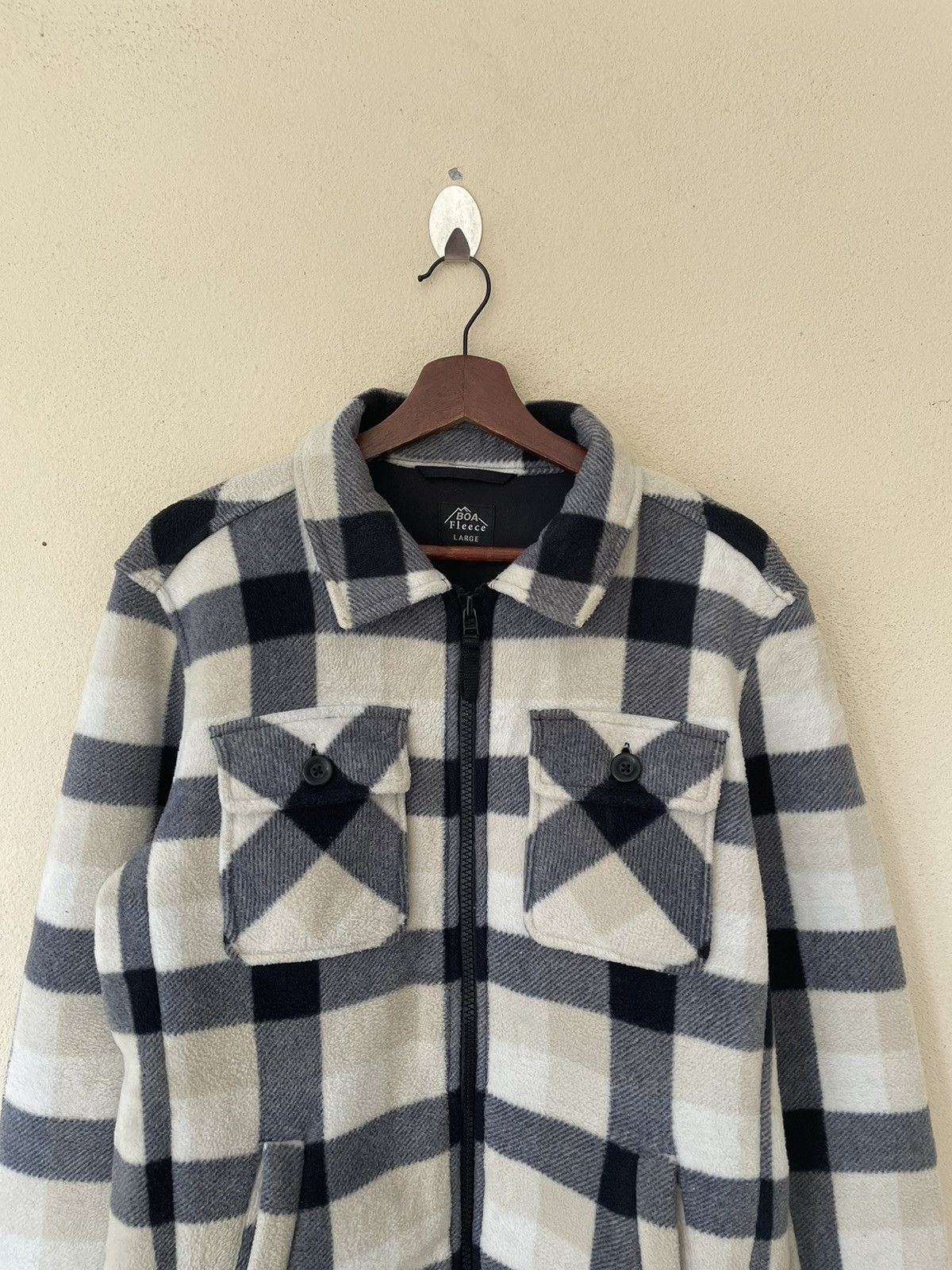 Japanese Brand × Uniqlo UNIQLO BOA FLEECE TARTAN JACKET Size US M / EU 48-50 / 2 - 3 Thumbnail