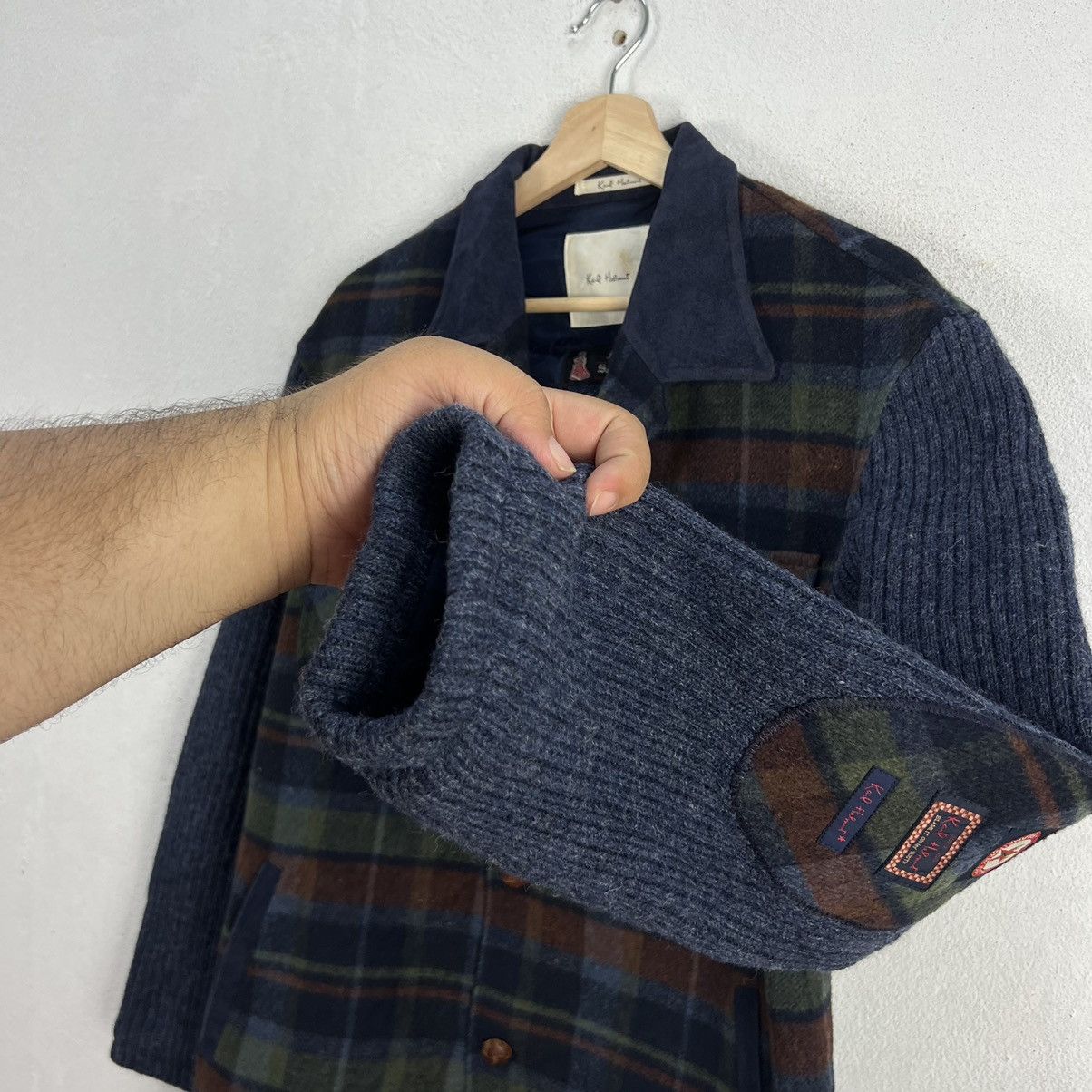 Japanese Brand RARE VINTAGE KARL HELMUT WOOL JACKET FABRIC FROM ITALY Size US M / EU 48-50 / 2 - 7 Thumbnail