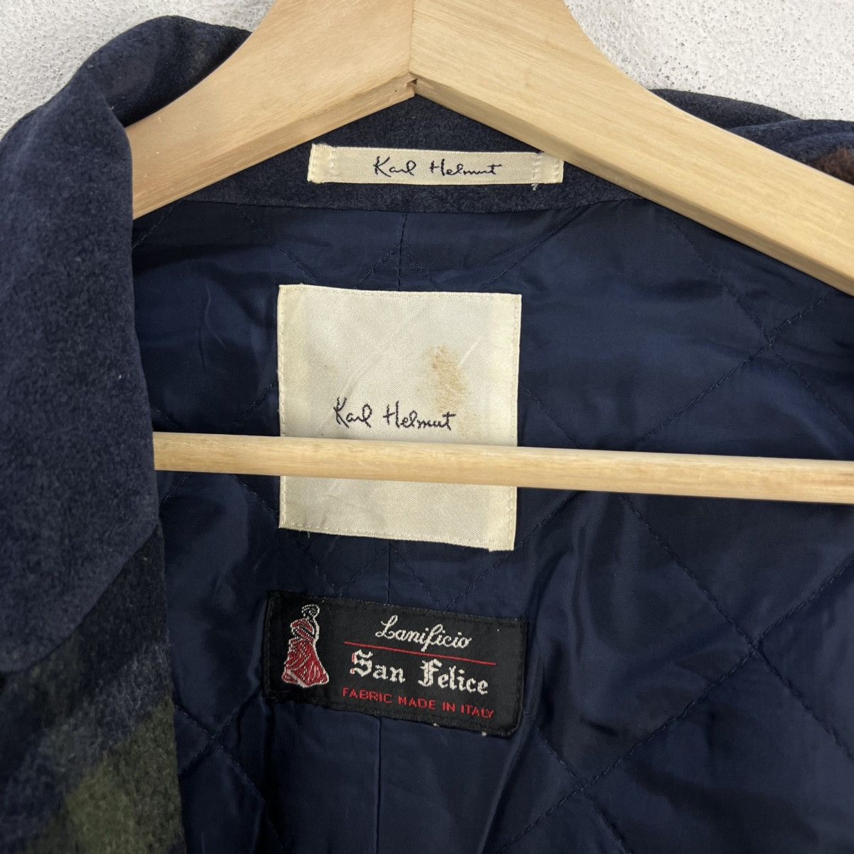 Japanese Brand RARE VINTAGE KARL HELMUT WOOL JACKET FABRIC FROM ITALY Size US M / EU 48-50 / 2 - 15 Thumbnail