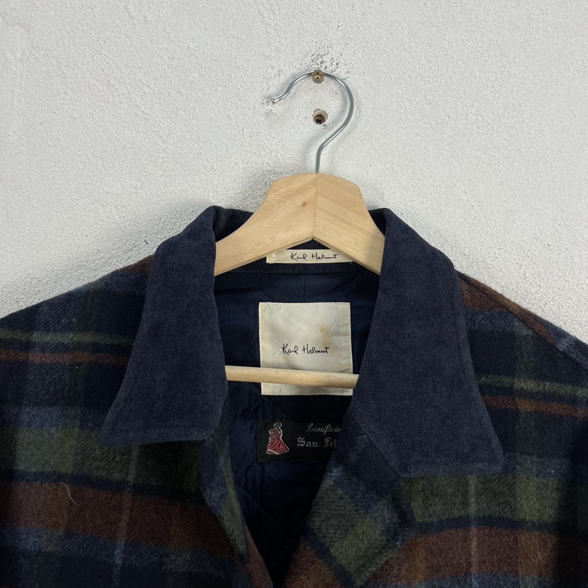 Japanese Brand RARE VINTAGE KARL HELMUT WOOL JACKET FABRIC FROM ITALY Size US M / EU 48-50 / 2 - 11 Thumbnail