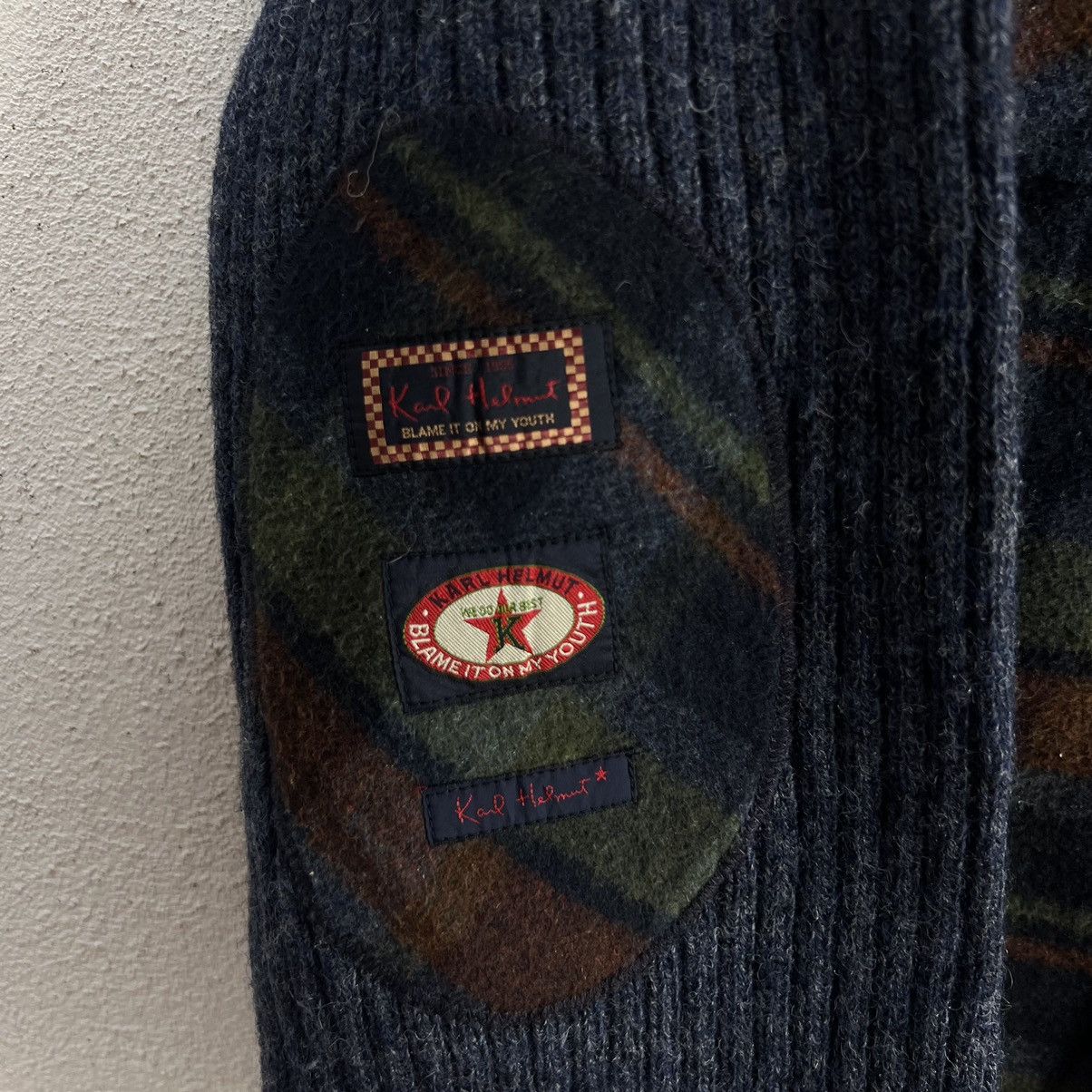 Japanese Brand RARE VINTAGE KARL HELMUT WOOL JACKET FABRIC FROM ITALY Size US M / EU 48-50 / 2 - 10 Thumbnail