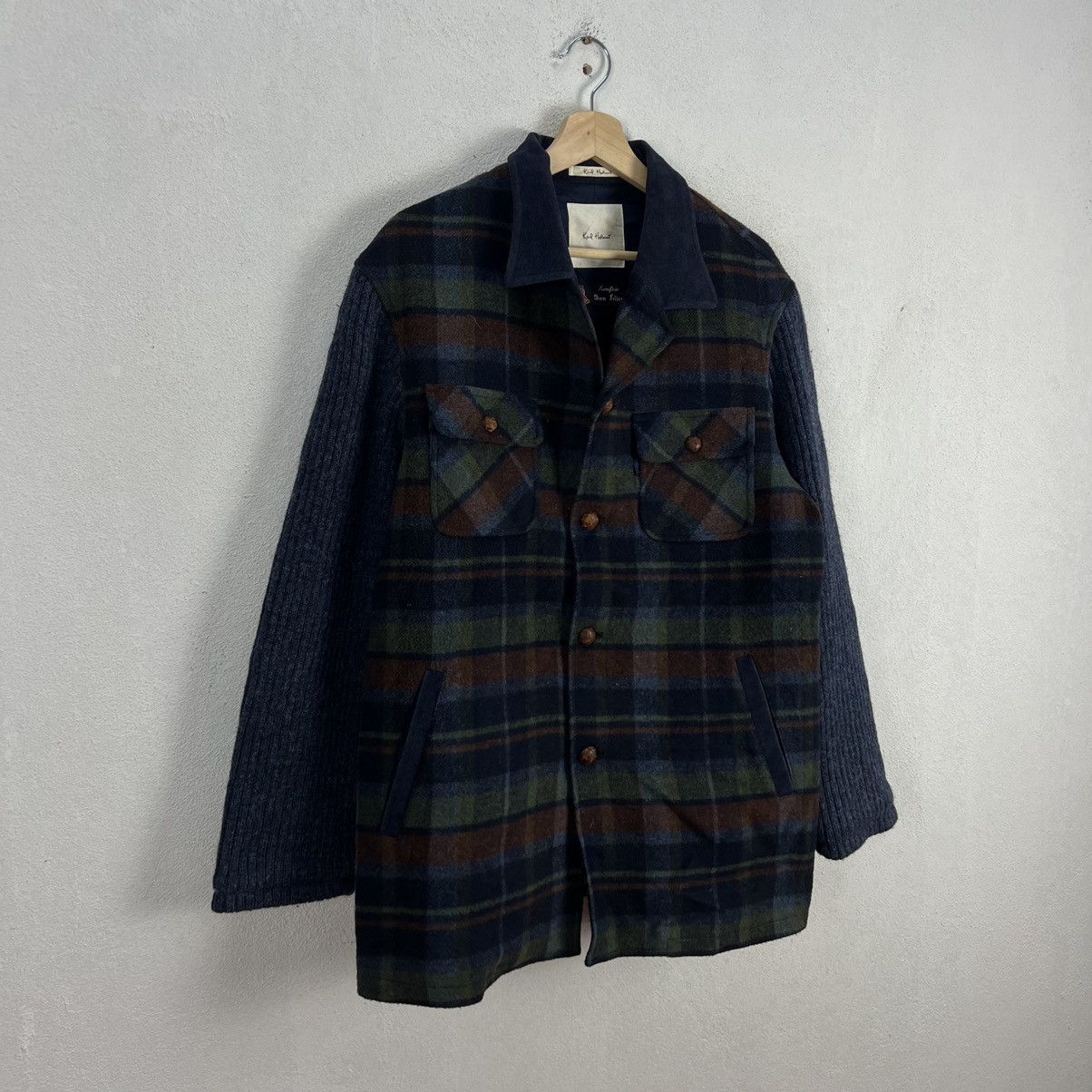 Japanese Brand RARE VINTAGE KARL HELMUT WOOL JACKET FABRIC FROM ITALY Size US M / EU 48-50 / 2 - 2 Thumbnail
