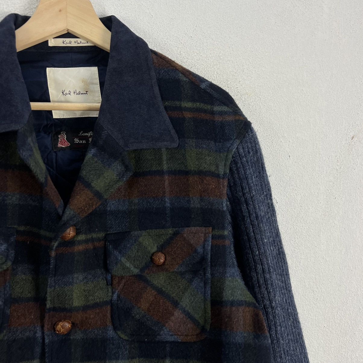 Japanese Brand RARE VINTAGE KARL HELMUT WOOL JACKET FABRIC FROM ITALY Size US M / EU 48-50 / 2 - 5 Thumbnail