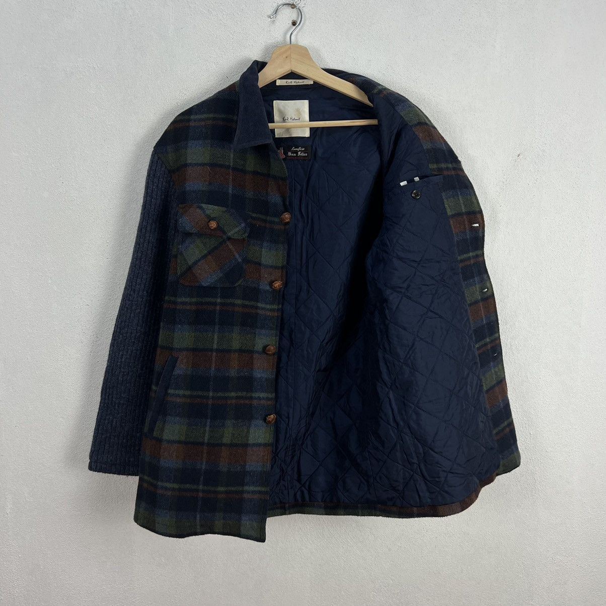Japanese Brand RARE VINTAGE KARL HELMUT WOOL JACKET FABRIC FROM ITALY Size US M / EU 48-50 / 2 - 14 Thumbnail