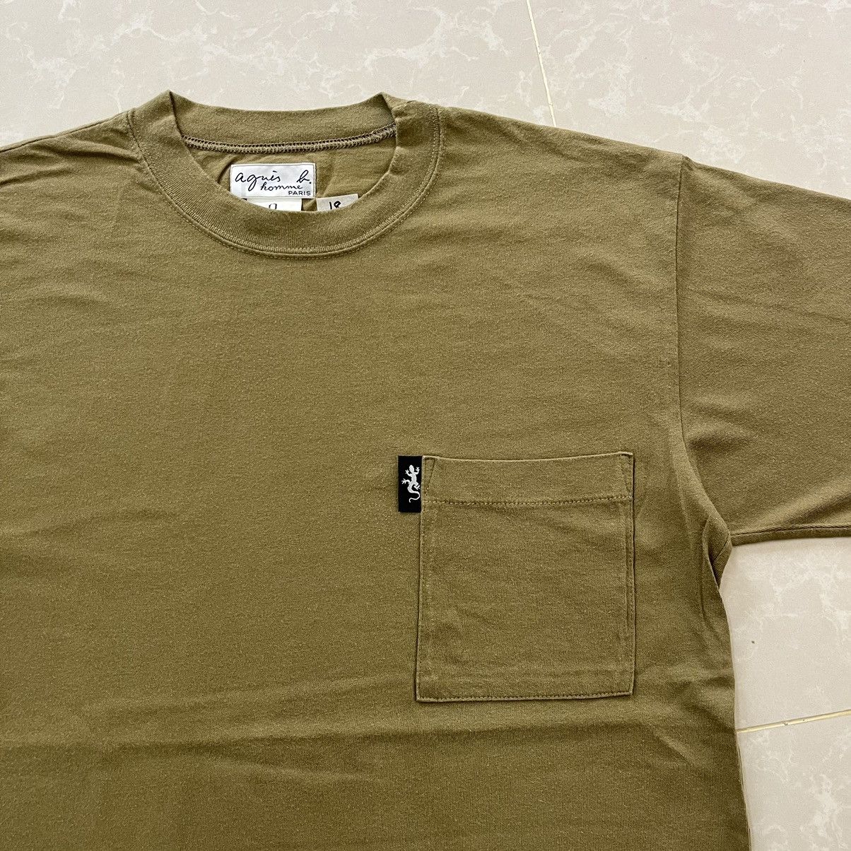 Japanese Brand × Vintage × agnes b. Vintage 90s Agnes B Single Pocket Plain Tee P Size US S / EU 44-46 / 1 - 4 Thumbnail