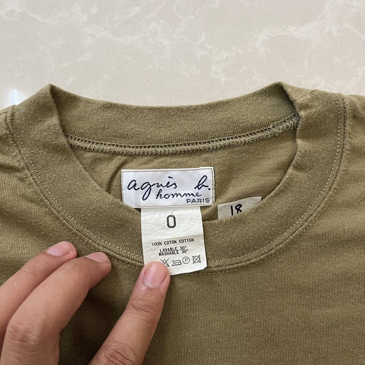 Japanese Brand × Vintage × agnes b. Vintage 90s Agnes B Single Pocket Plain Tee P Size US S / EU 44-46 / 1 - 5 Thumbnail
