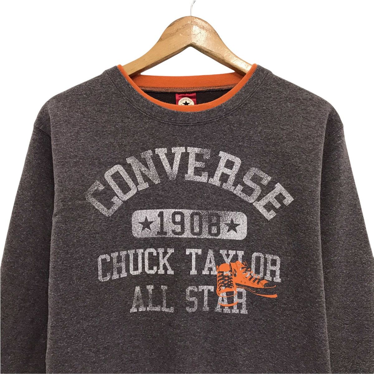 Converse × Japanese Brand × Vintage Vintage Converse All Stars Big Logo Sweatshirt Size US M / EU 48-50 / 2 - 2 Thumbnail