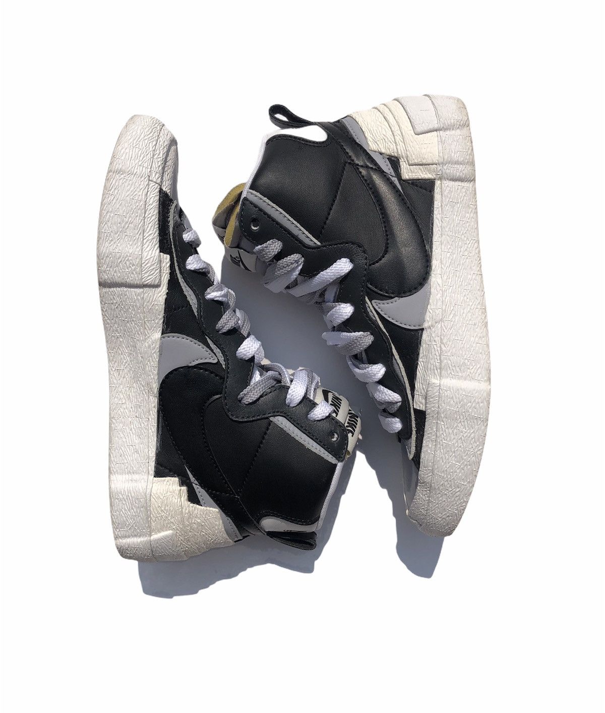 Nike × Sacai Nike Sacai Blazer Mid Black/Grey Size US 6 / EU 39 - 4 Thumbnail