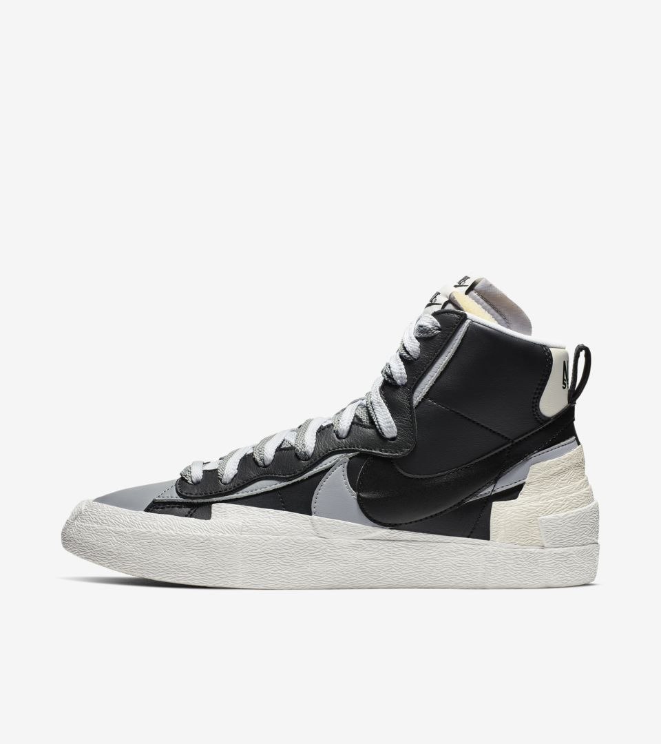 Nike × Sacai Nike Sacai Blazer Mid Black/Grey Size US 6 / EU 39 - 1 Thumbnail