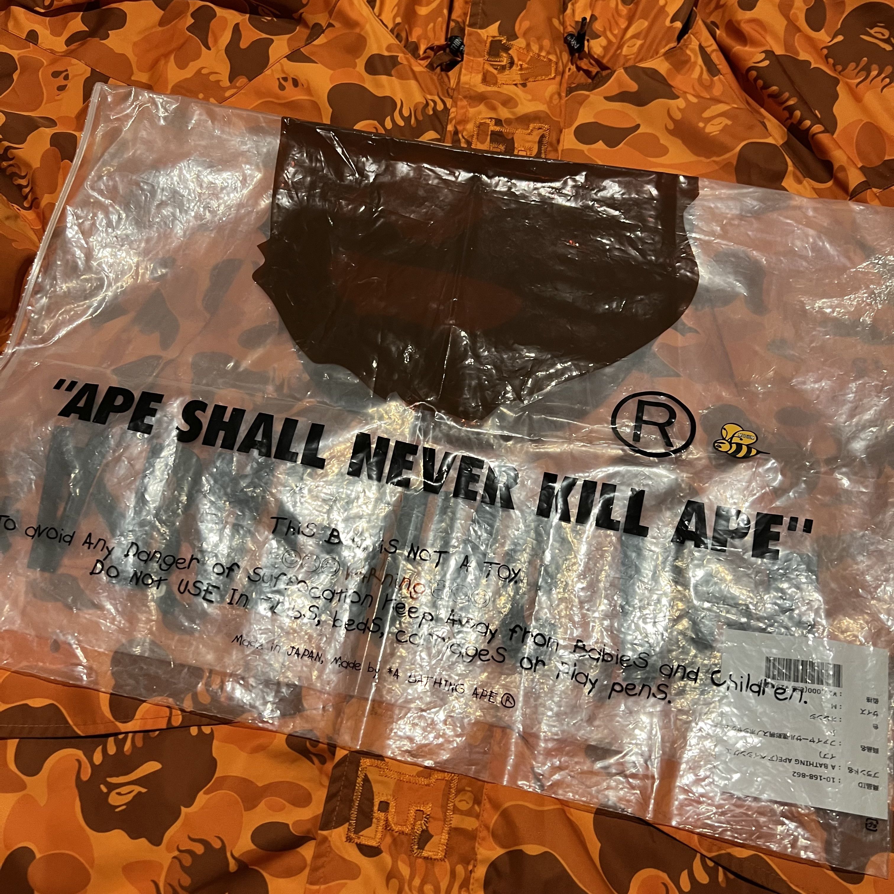Bape BAPE Orange Nigo Flame Camo Snowboard Jacket Size US M / EU 48-50 / 2 - 14 Thumbnail