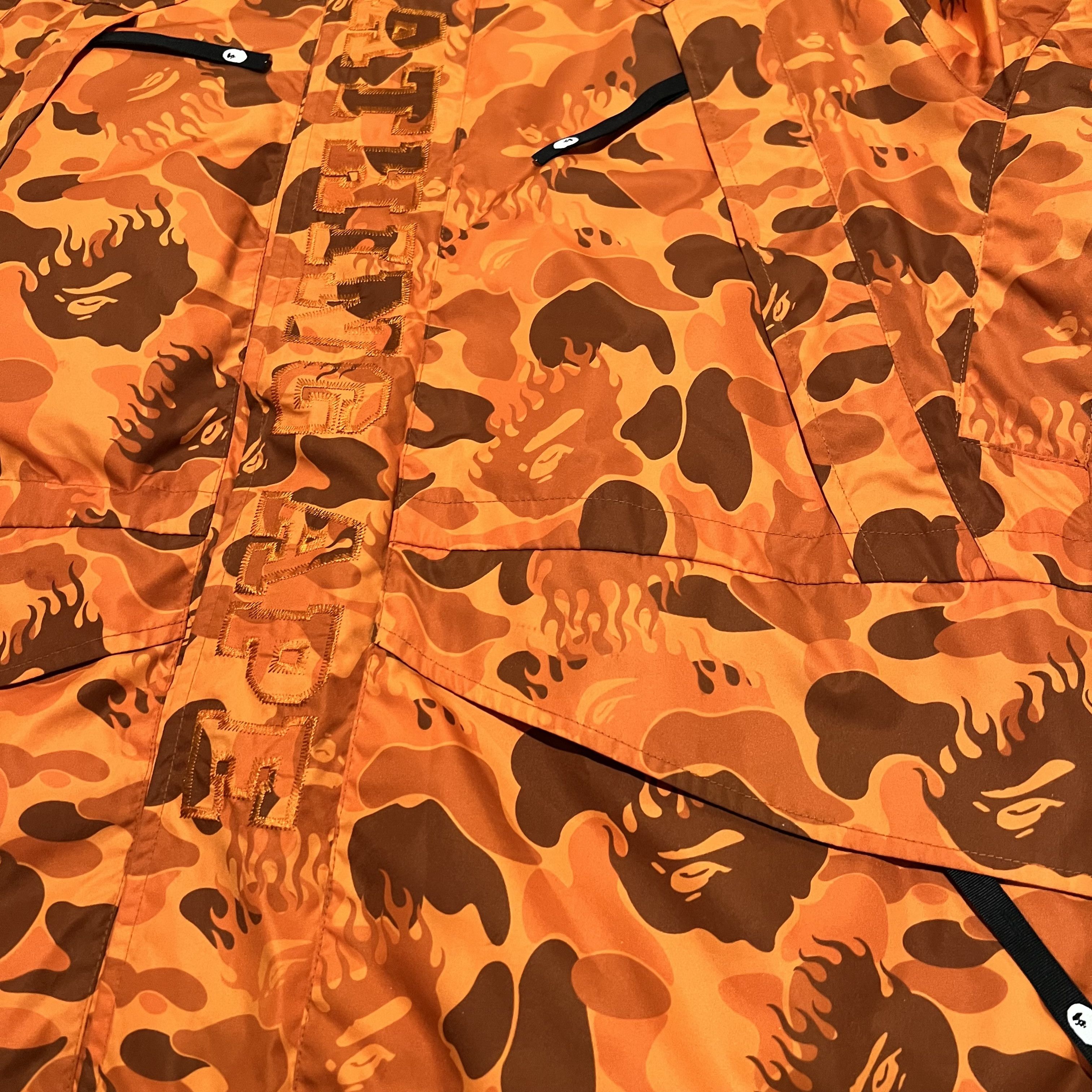 Bape BAPE Orange Nigo Flame Camo Snowboard Jacket Size US M / EU 48-50 / 2 - 6 Thumbnail