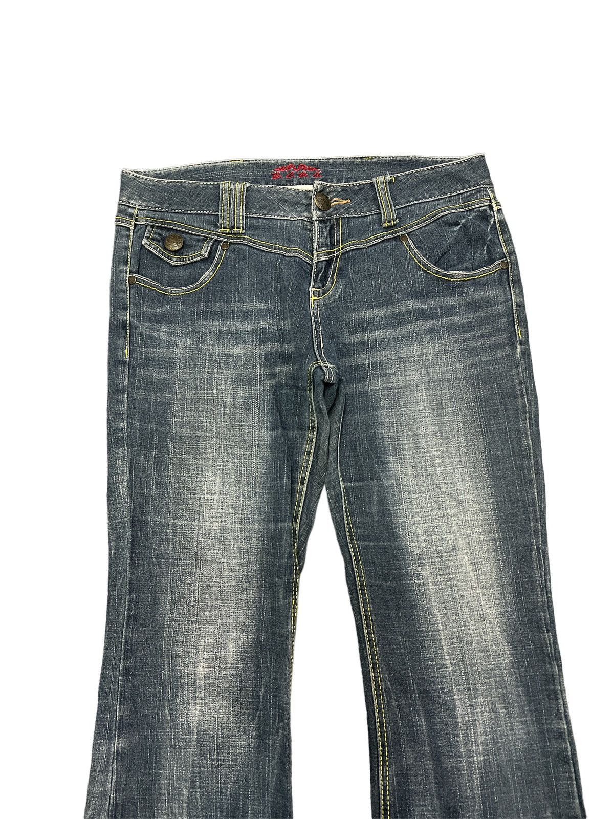 Japanese Brand × Vintage FLARED💥UNKNOWN DISTRESSED DENIM PANT Size US 32 / EU 48 - 2 Thumbnail